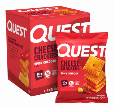 Quest Nutrition Cheese Crackers, Spicy Cheddar