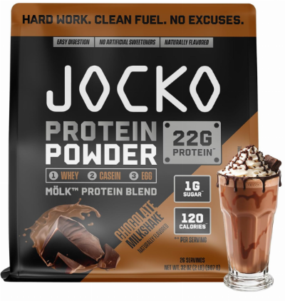 Jocko Fuel Whey Protein Powder, Chocolate Milkshake