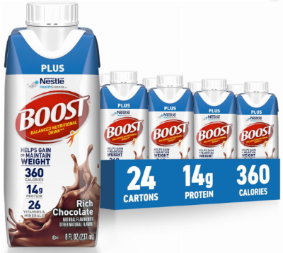 BOOST Plus Nutritional Drink, Rich Chocolate