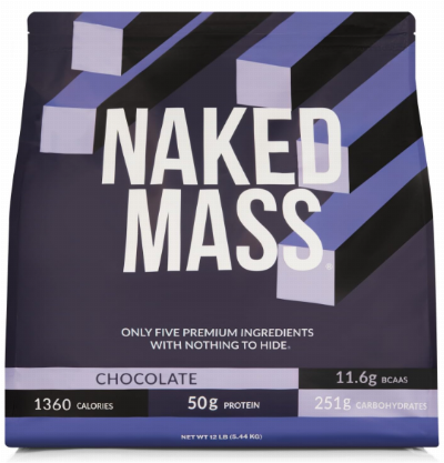 NAKED Chocolate Mass Gainer - All Natural Weight Gainer Protein Powder